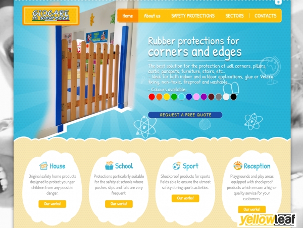 Wall guard rubber protections