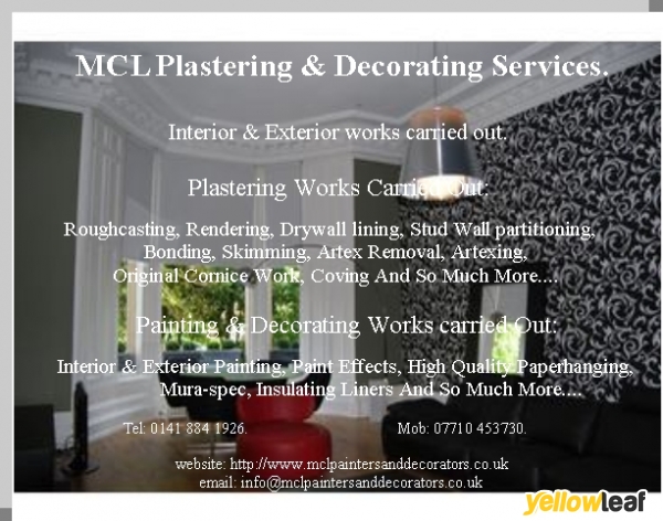 MCL PLASTERING & DECORATING SERVICES