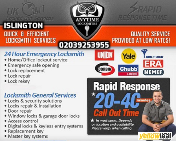Anytime Locksmiths Islington