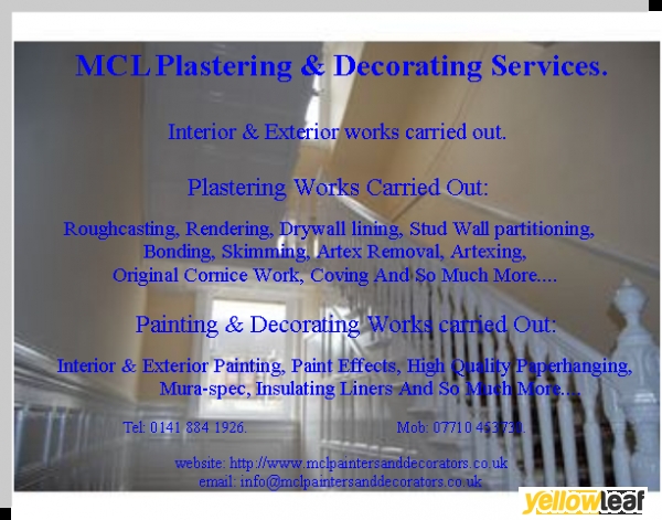 MCL PLASTERING & DECORATING SERVICES