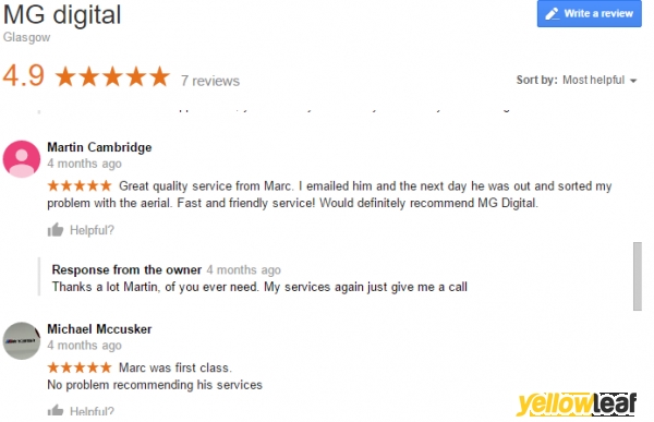 Mg Digital Glasgow - cheap aerial installations in Glasgow