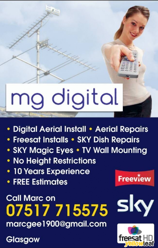 Mg Digital Glasgow - cheap aerial installations in Glasgow